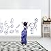 Prefer Green Self-Adhesive Whiteboard Wall Decal Sticker, 78.7” × 17.5” Extra Large Strong & Durable Dry Erase Wall Paper Message Board for Kids, Office, School & Home with 1PCS Marker Pen (White)