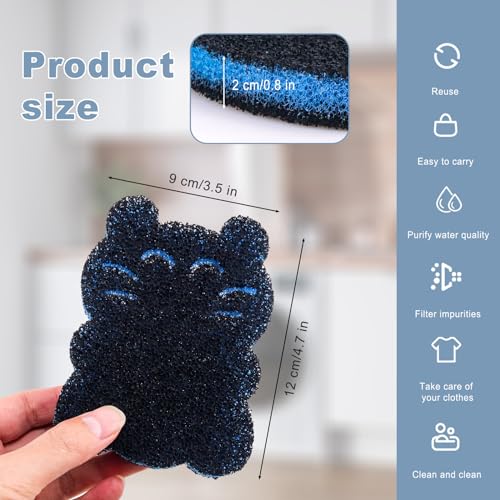 Image of Pet Hair Remover for Laundry, 10 PCS Dog Hair Remover for Laundry, Hair Remover for Laundry Reusable, Clothes Anti-Winding Adsorption, Dog and Cat Hair Remover (Kitten Shaped)