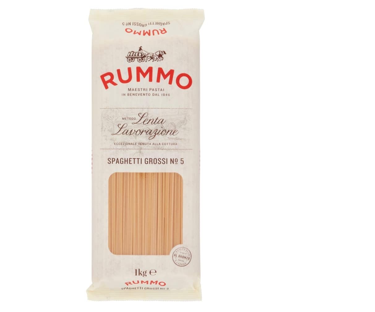 Italian Gourmet Spaghetti Nr. 5 Dicke Hartweizenpasta aus Italien Bronzegezogen Langsam Getrocknet Vorteilspack 12 x 1 kg Italian Gourmet Polpa