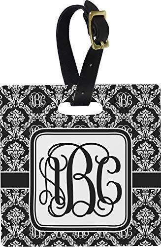 Monogrammed Damask Square Luggage Tag (Personalized) #TOP16