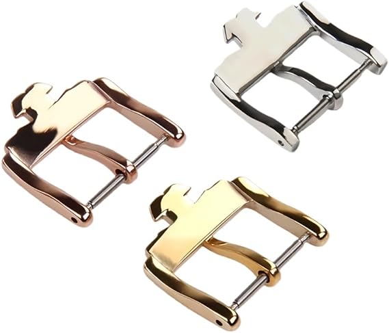 Solid Stainless Steel Watch Pin Buckle - Replacement Leather & Silicone Straps Clasp for Jaeger-LeCoultre Master