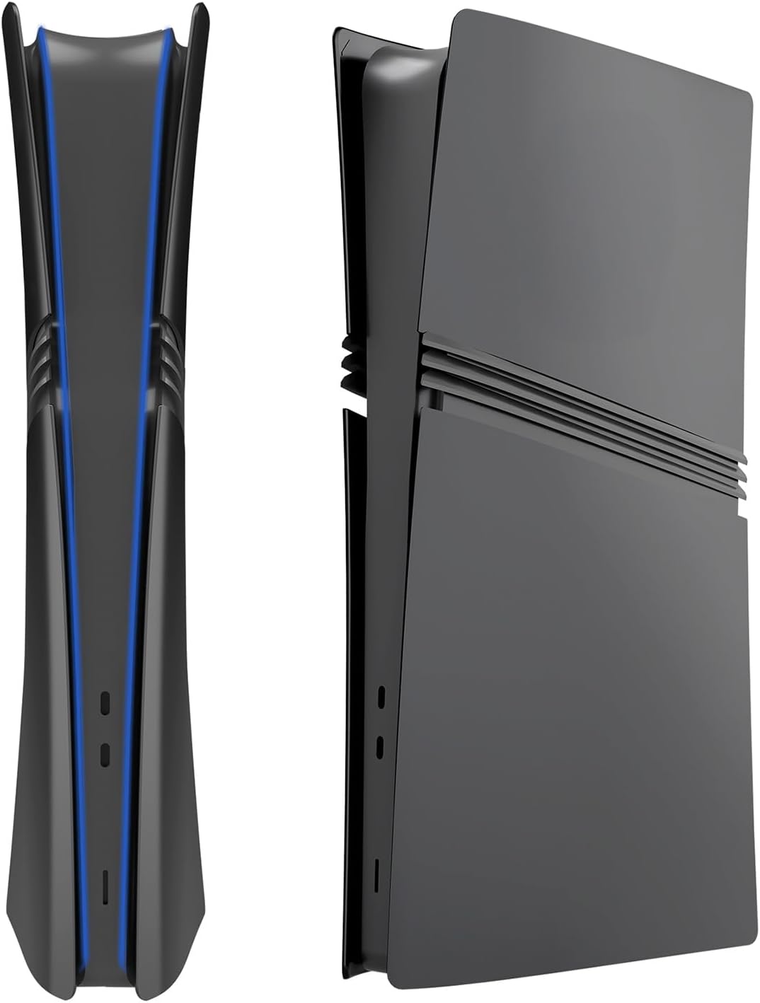 5 in 1 Black Plates for PS5 Pro Disc and Digital Edition, PlayStation 5 Pro Cover Accessories Faceplate, Custom Side Face Panel Shell Replacement for Both PS5 Pro Disc and Digital - Matte Black