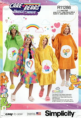 Couverture capuche Care Bears Simplicity R11286 patron couture facile taille unique