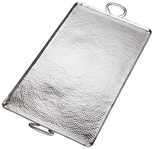 American Metalcraft G30 Hammered Stainless Steel Griddle, Large Rectangle, 1-3/4