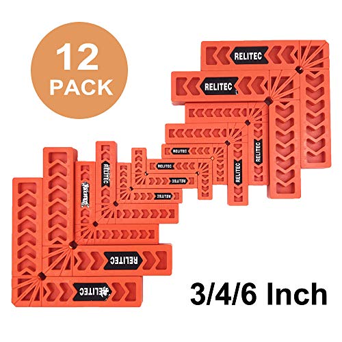 Relitec Positioning Squares, Right Angle Clamp, 90 Degree Corner Clamp, Woodworking Tool