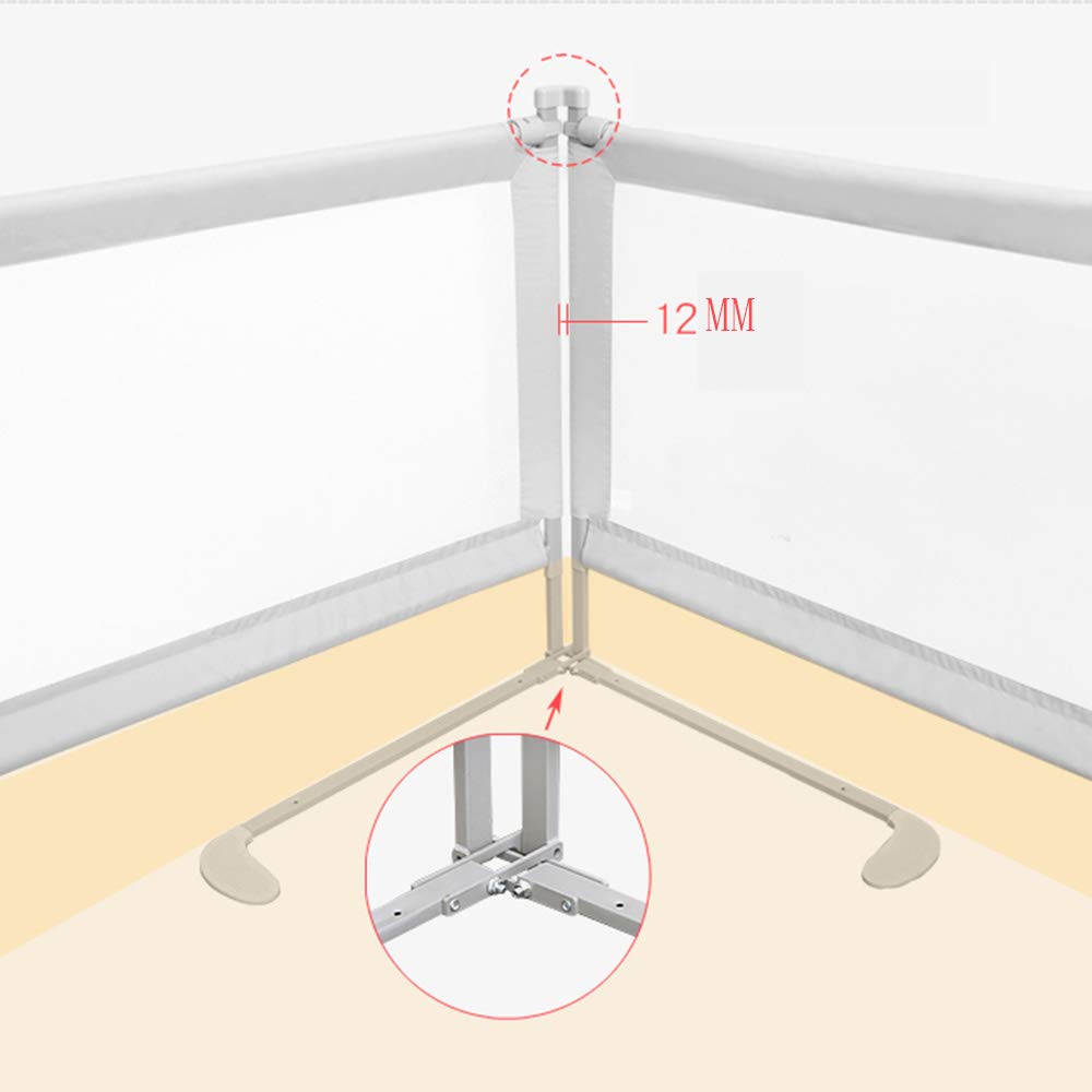 Barandillas para Camas Portátil Y Estable Cuidado De La Cama Preescolar La Seguridad Barandilla De La Cama Extra Ancho, Largo 150-200 Cm, Alto 70-92CM, Gris (Tamaño : L-2M)