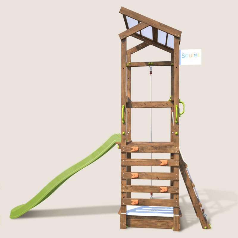 Parque infantil con pared de escalada y cuerda de escalada - Happy Rope 120