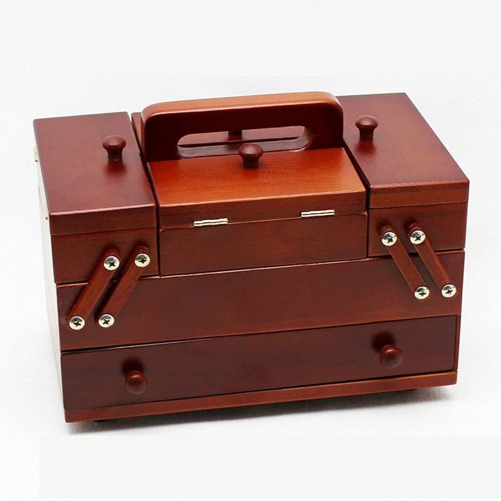Coffret de Lignes d'aiguilles en Bois Massif, Ensemble de Lignes d'aiguilles, Paquet de travaux d'aiguille à Domicile, Ligne de Couture de Suture à la Main en Bois