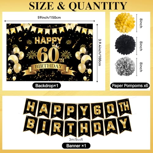 Image of 60th Birthday Decorations for Men Women