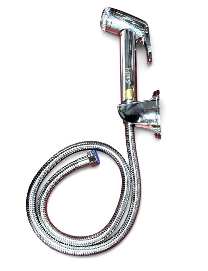 Image of MHS High Pressure Jet Spray for Toilet | Health Faucet Set with Hand Shower Gun & 1M SS Hose Pipe | Bathroom Toilet Jet Spray for Hygiene Cleaning | Toilet Gun for Western Toilet (Alpha PTMT)