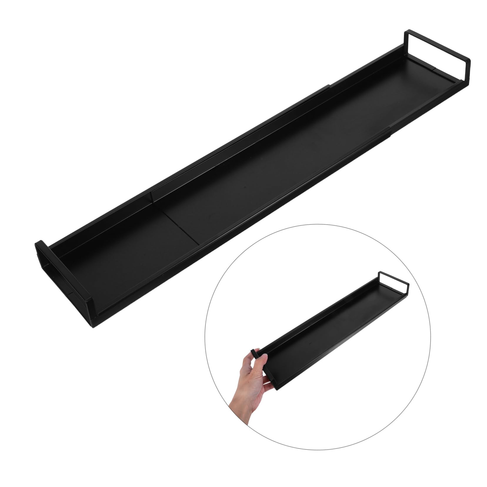 Herd Top Gewürz Rack Küche Gewürz Regal Ofen Gewürz Organizer Regal Eisen Schwarz
