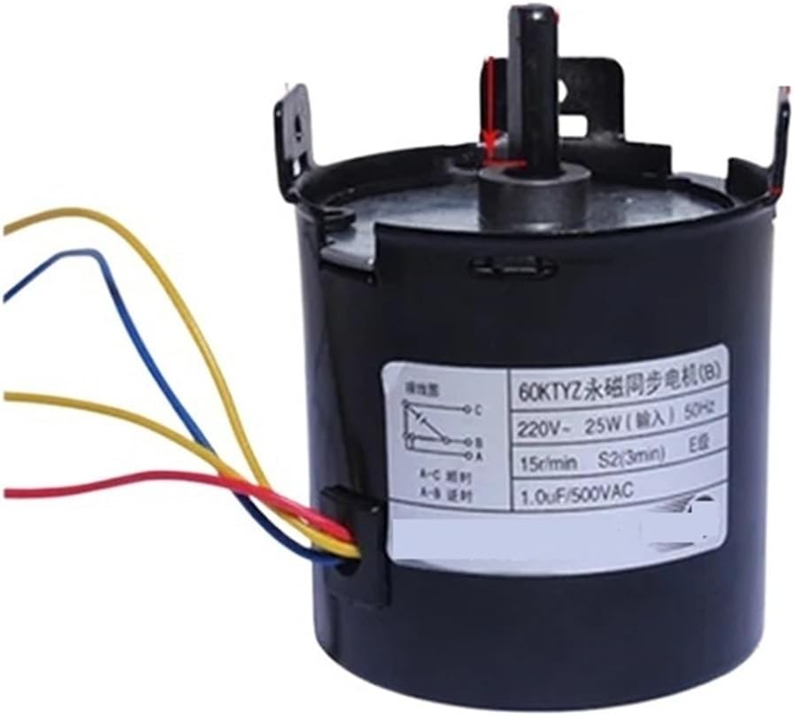 220V 25W Projection Screen Motor 60KTYZ Permanent Magnet Synchronous flat Electric Silver Screen Cloth Lifting Motor(Type C tripod 6cm)