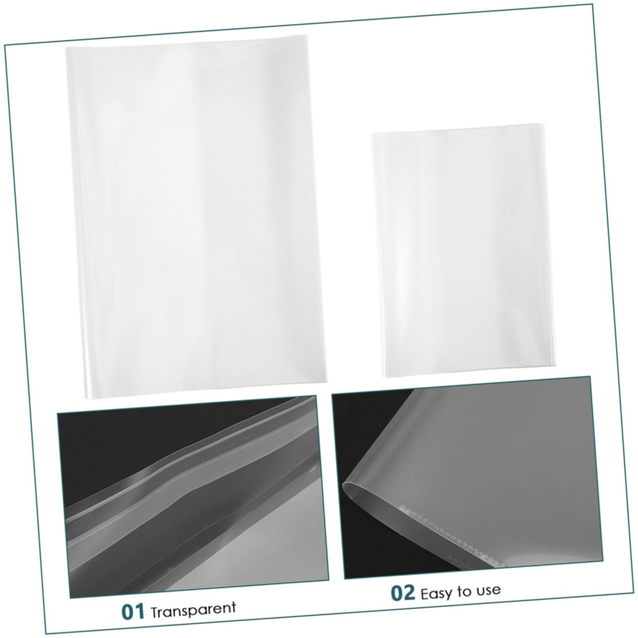 40 pièces Protège Couverture Transparent pour Film Plastique Résistant à Eau pour Manuels Scolaires et Cahiers Protectrice et Transparente