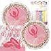 JJ Party Supplies Twinkle Toes Ballerina Birthday Theme Plates and Napkins Serves 16 With Birthday Candles