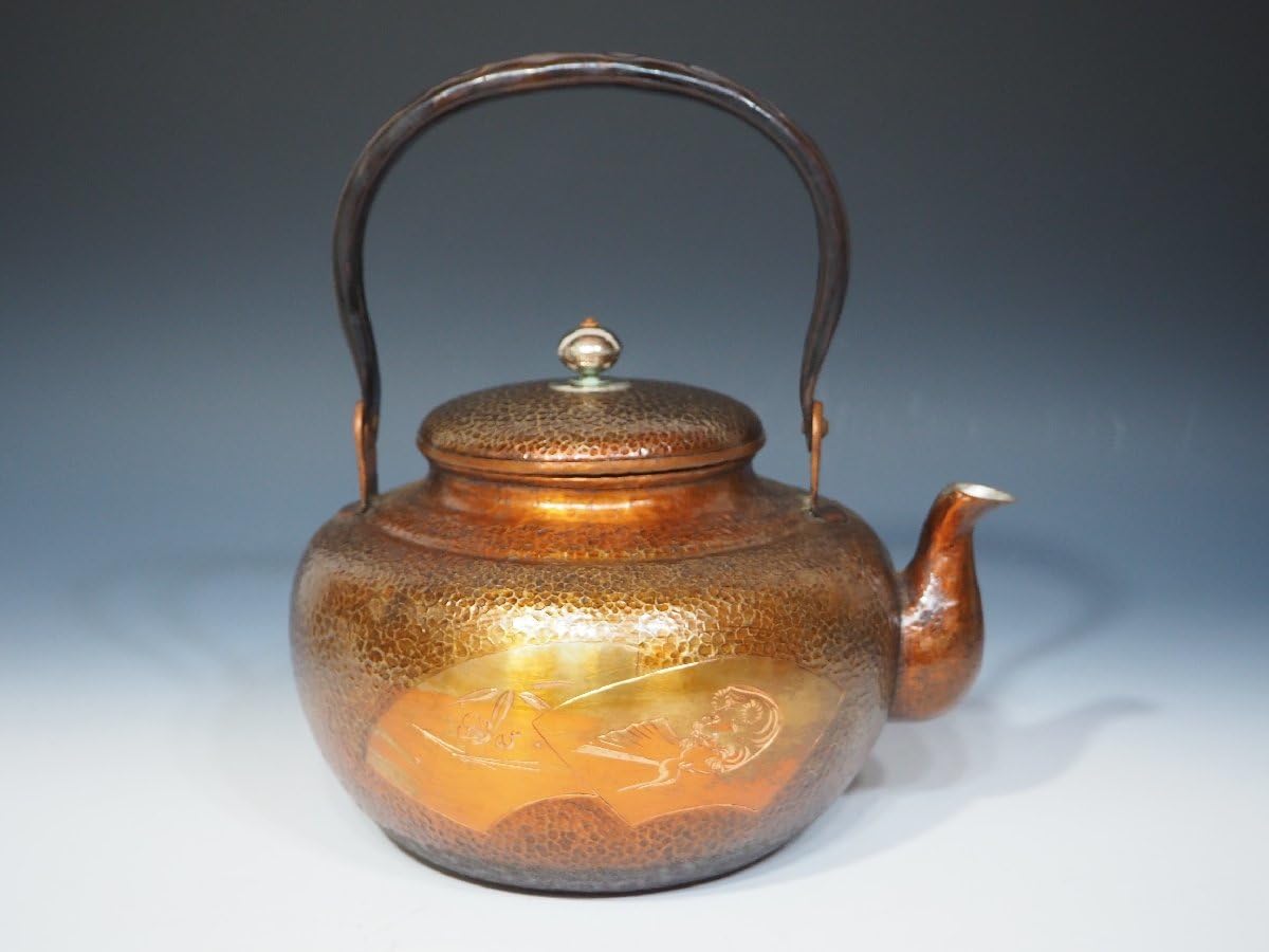 勝富堂 茶道具 鎚目銅製唐銅 湯沸かし 水注ぎ 銅瓶 やかん 時代物 Yahoo!オークション - 銅製 鎚目 やかん 薬缶 ヤカン 茶道具 水