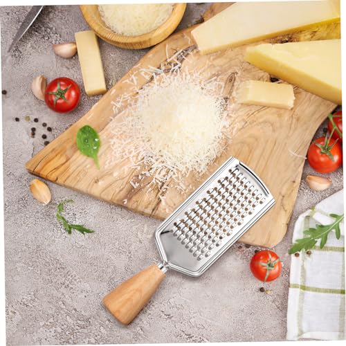 Rallador de acero inoxidable con mango de madera para cocina miniatura 3