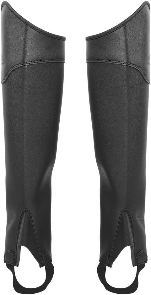 Unisex Soft Leather Leg Protector Horse Chaps Half Chaps Zip-Up Pair Child-Adult Size in Variation, Image, Description, C56