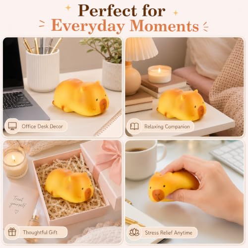Image of 4 Pcs Capybara Squishy, Taba Squishy, Squishy Toy for Stress Relief, Cute Mystery Dumplings Squishy and Squishy Toy Slow Rising Collection (White)