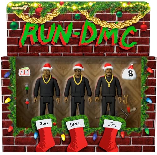 Super7 Run DMC Christmas in Hollis - (3-Pack) 3.75" Run-DMC Action Figures with Accessories Hip Hop Collectibles and Retro Toys