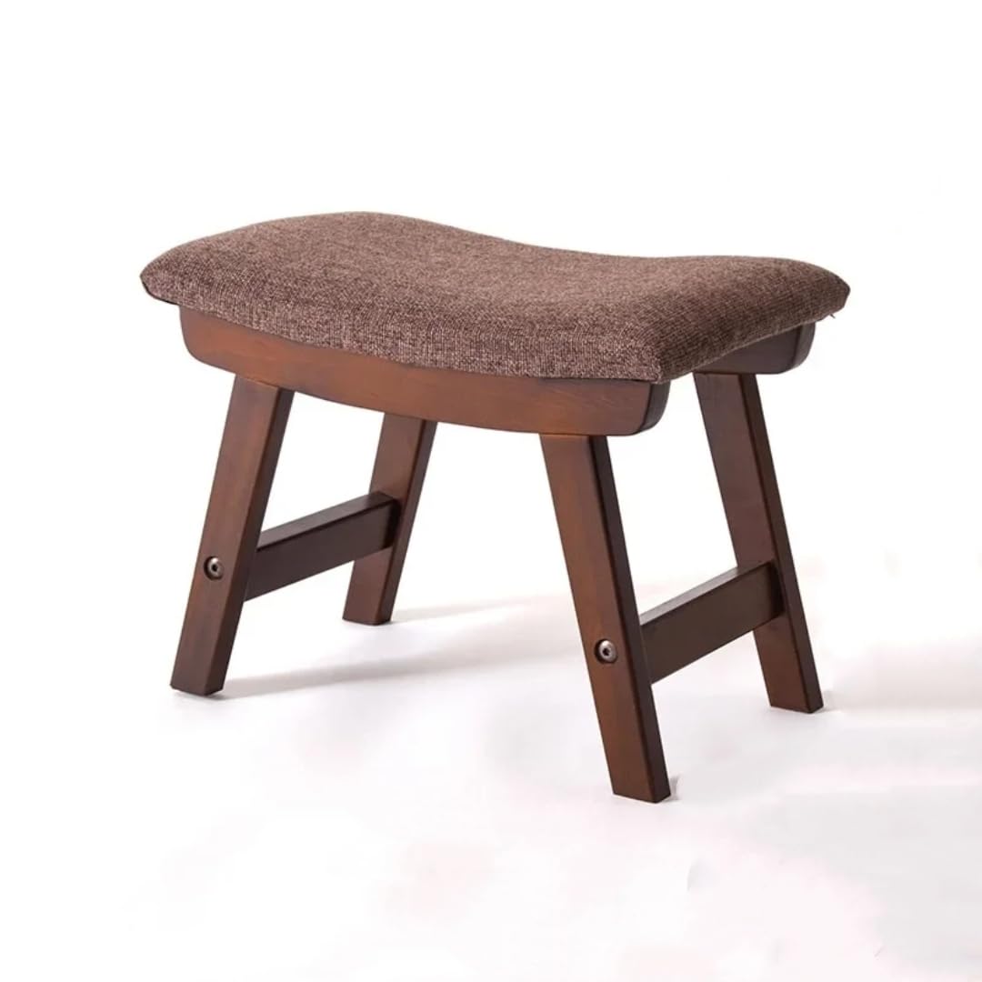 GeFSDOU Home Creative Bench Simple Solid Wood Home Shoe Changing Stool Living Room Foot Fabric Low Stool Chair Designer Chair