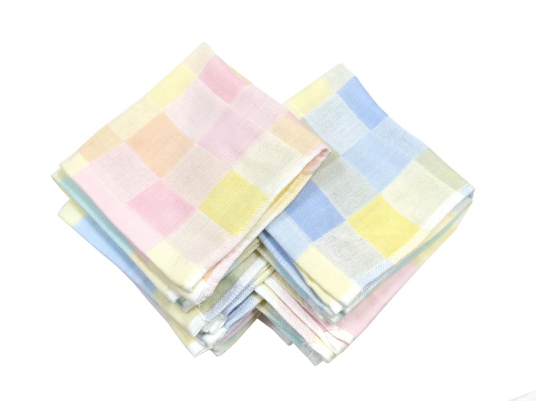 chacko Women Check Handkerchief - Cotton Hanky, Face TowelHanky for Kids Boys Girls for School-picture-21