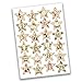 PaPIerDraCHeN 24 Adesivi con Numeri per Il Calendario dell'Avvento Stelle Leaves And Berries n. 56 - Adesivi - per Creare e Decorare