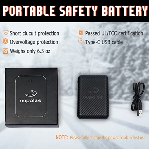 Uupalee Women's Heated Vest With Detachable Hood Lightweight Thermal Jacket (Battery Included) Black L #TOP5