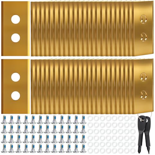 UMONIE 48-Pack Titanium Lawn Mower Blades Ultra Value Set for Mammotion Luba 2 AWD Luba & Mammotion Yuka Models Long-Life Dual-Sided Luba 2 Replacement Stainless Steel Blades