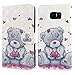 Ailisi Funda para Samsung Galaxy S7, Oso de Peluche Visual 3D Billetera Carcasa Protectora de Cuero con Cierre magnético, Función de Soporte, Ranuras para Tarjetas -Teddy Bear