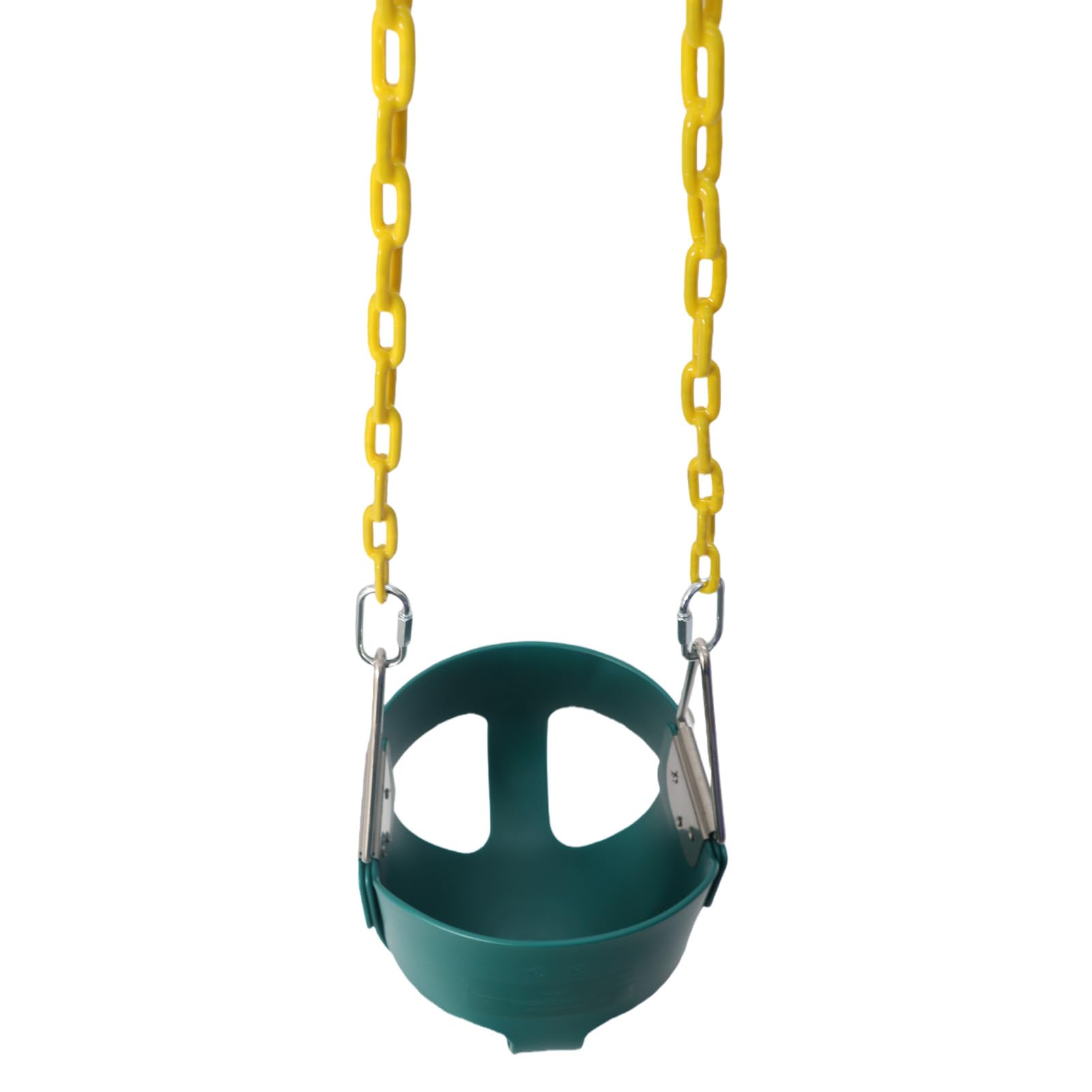 Generic Comodo Sedile da Altalena per Bambini con Schienale Alto, Completamente Chiuso, per Altalena Domestica e Parco Giochi con Catene da 1,5 Metri
