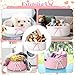 Breling 3 Pieces Coquette Bow Laundry Hamper Cotton Rope Storage Basket Bow Woven Gift Baskets Rope Bin with Handles for Decoration Organization Storage for Nursery, Pet Toy Basket(Pink, White)