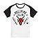 Stranger Things Hellfire Club Raglan Unisex T Shirt, White/Black, 3XL