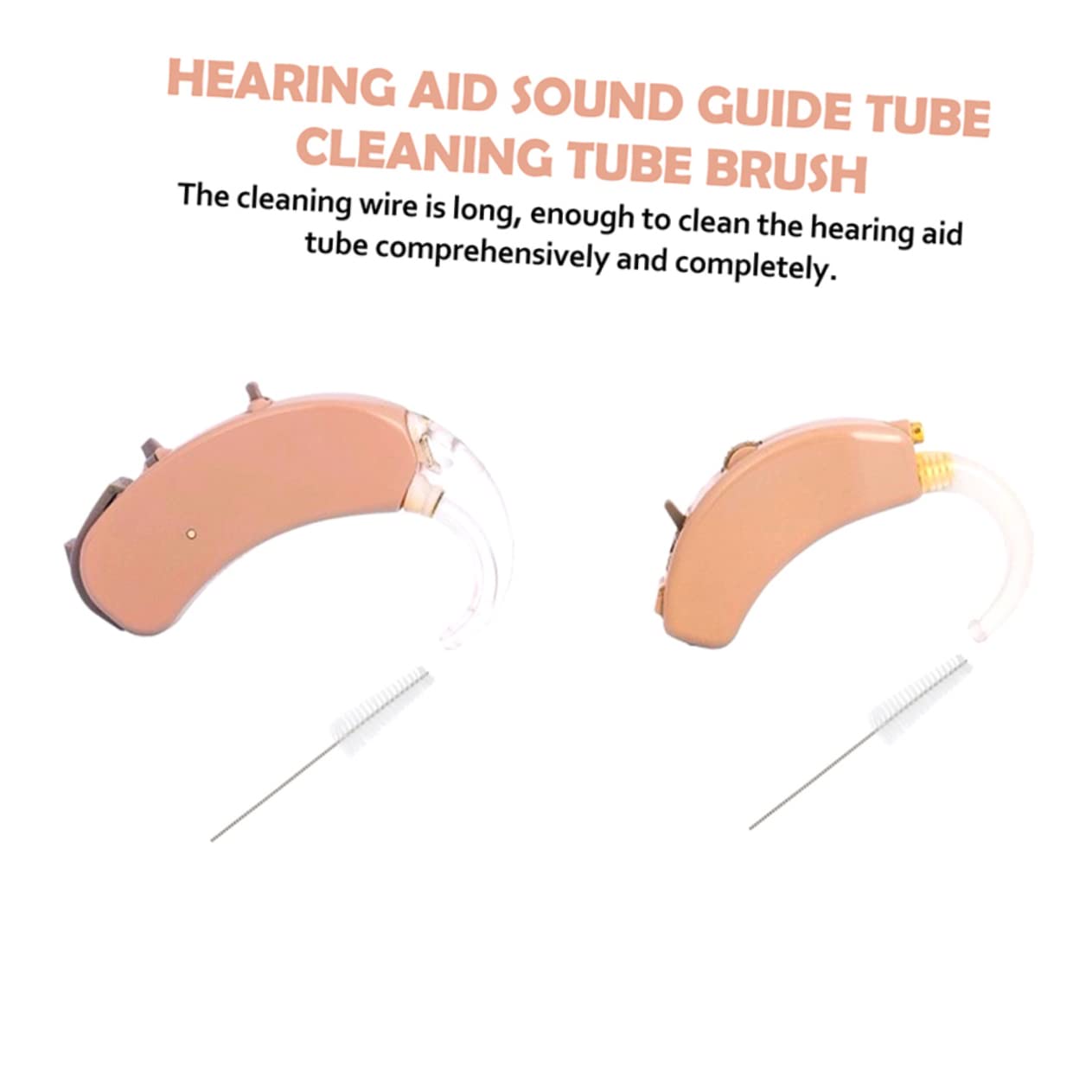 NOLITOY 8pcs Cleaning Brush Hearing Amplifier Cleaning Brush Hearing Amplifier Vent Brush Clean Brush for Cleaning Nylon Stainless Steel