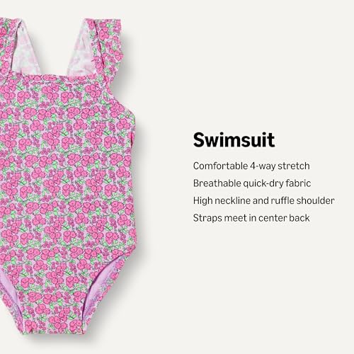 Image of Amazon Essentials Baby Girls' Ruffle One-Piece Swimsuit