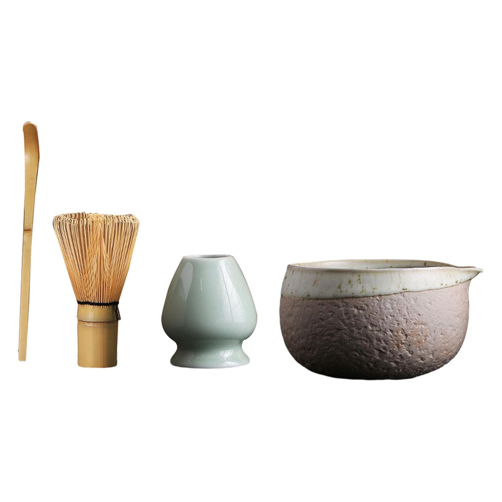 Matcha-Schneebesen, Retro-Stil, Matcha-Zeremonie, Zubehör für Urlaub, Tisch, Büro, Grau, 4 Stück