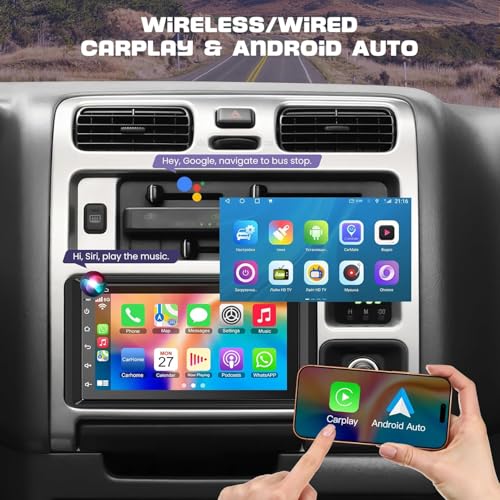 Image of 8 Core Android 15 Car Radio for Chevrolet Chevy Silverado 1500 /2500 /3500 2003-2006, Tahoe 2003-2006, GMC Sierra 2003-2006, Yukon 2004-2006, 7'' Stereo with Carplay&Android Auto|5G WiFi|1080P Camera