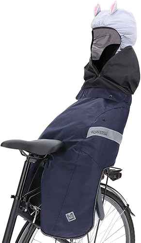 Miniatura 3 de ACTION EMPORIUM Tucano Urbano - Funda térmica para asiento de bicicleta infantil, protección contra la lluvia y el viento, con capucha opcional