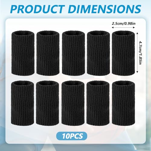 TIESOME 10 Stück Fingerschutz, Elastische Fingerschützer Fingerverband Fingerlinge für Sportverletzungen Fingerkuppenschutz für Basketball Volleyball Schlauchverband Finger zur Schmerzlinderung