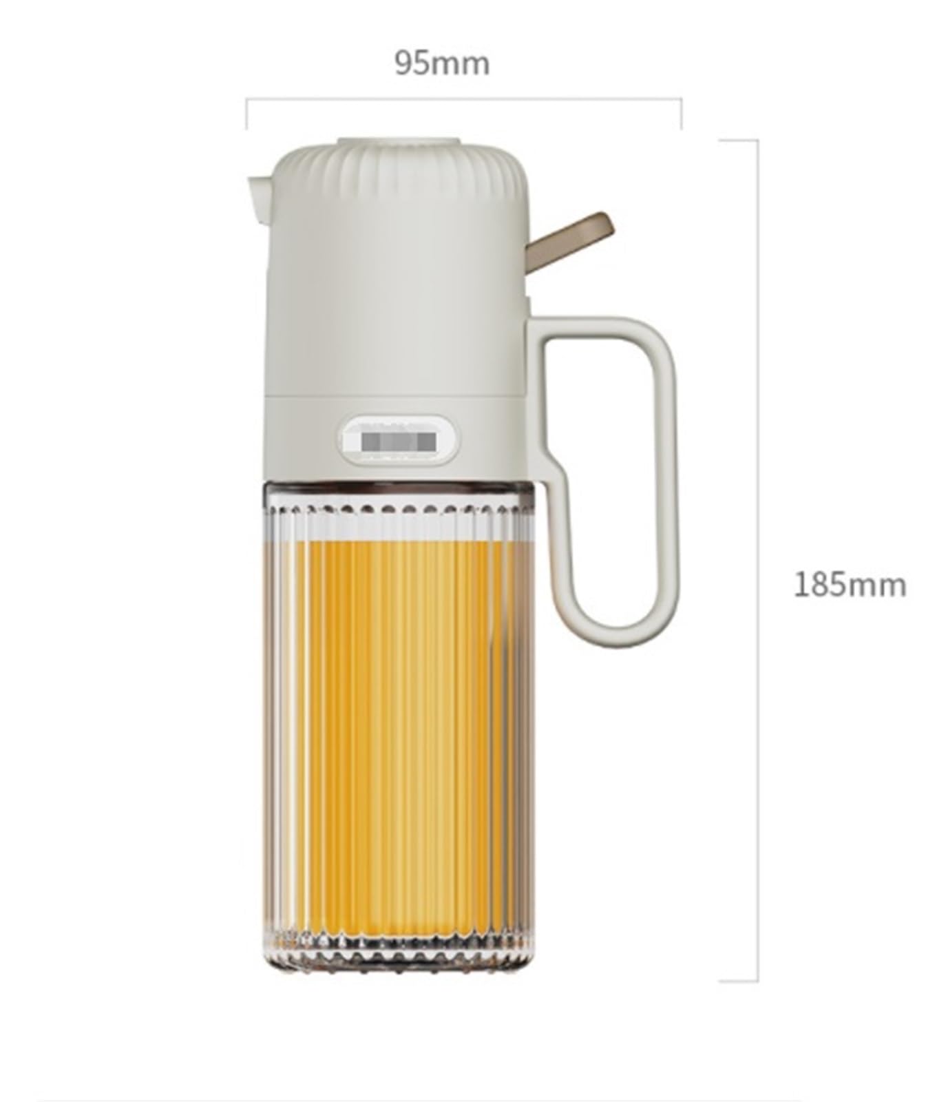 Dispenser Olio d'Oliva e Aceto 2 In 1 Spruzzatore E Distributore Di Olio In Vetro For Uso Domestico For Friggere E Grigliare Oliera da Tavola(Bruin)