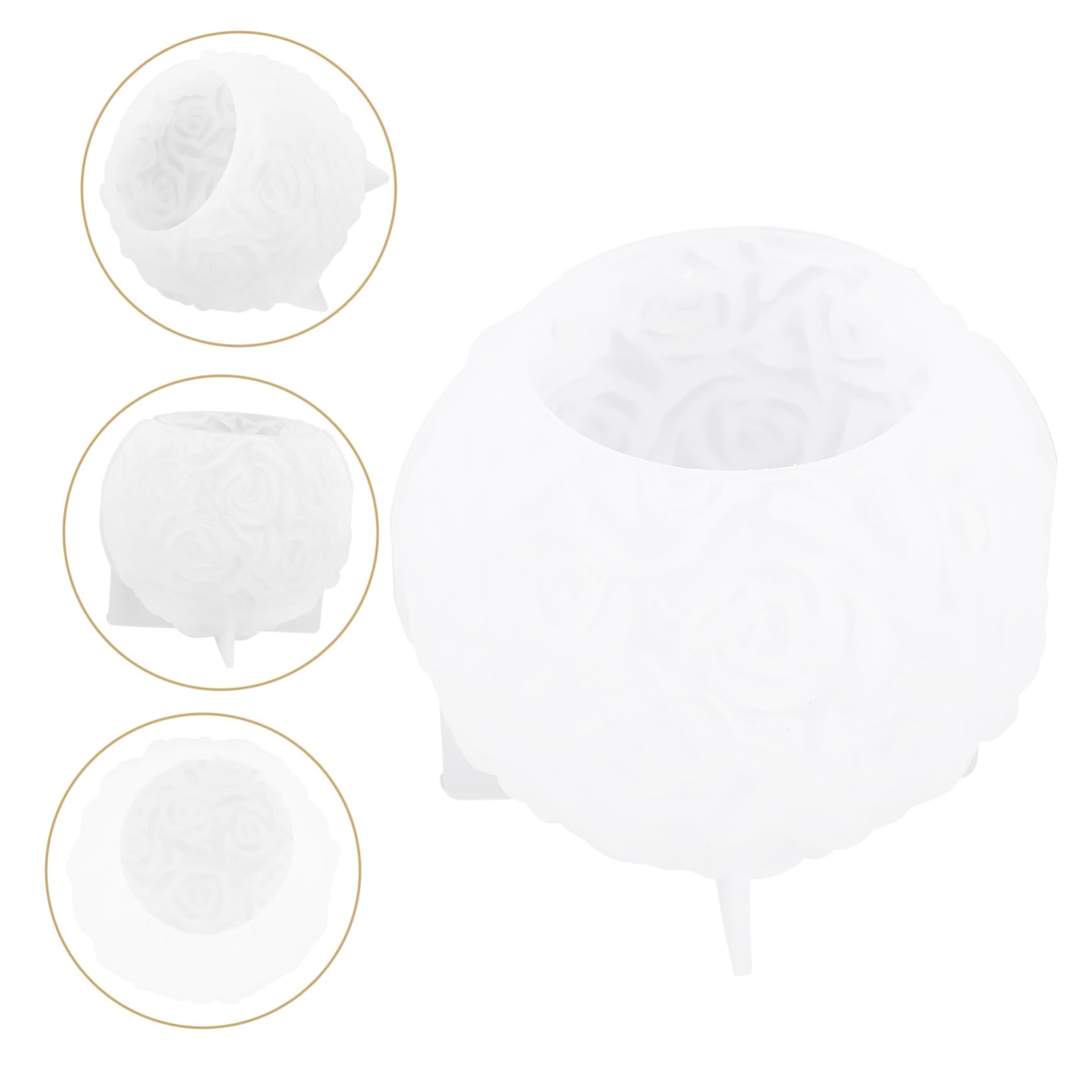 Tofficu 5 Piezas molde de silicona decoraciones molde de cera de flores cubo decoração casa decoración casa molde de fundición de jabón creativo moldes de silicona para jabon gel de sílice