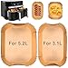 Produktbild VIKKI Airfryer Backpapier für Tefal EY9018 Dual Easy Fry 5,2/3,1 L, 100PCS Heißluftfritteuse Backpapier für Philips Airfryer 3000-serie 6L/3L EY905D 5,2/3,1 L, Große&Kleine 2 Schubladen Fritteuse
