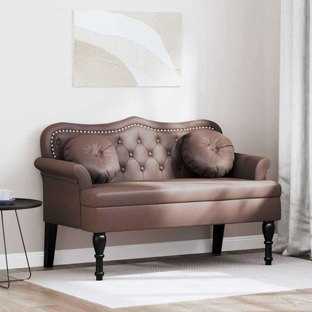 Festnight Sitzbank Esszimmer mit Lehne Chesterfield Küchensofa Küchenbank Esszimmerbank Essbank Polsterbank Kleine Sofa Bank 2 Sitzer 120,5x65x75 cm Kunstleder