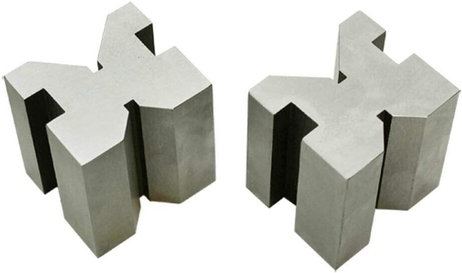 PRECISION V-BLOCK SET 40 x 32 x 32 WITH 2 BLOCKS & 2 CLAMPS