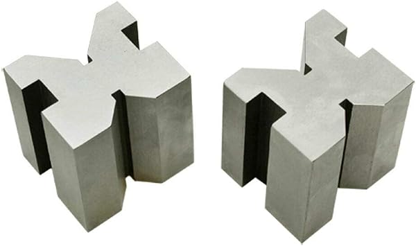 PRECISION V-BLOCK SET 40 x 32 x 32 WITH 2 BLOCKS & 2 CLAMPS