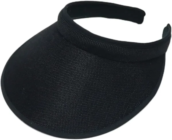 jecvxor Cloth Covered Slip-On Visor for Women, Adjustable Cap Sports Sun Visors for Men