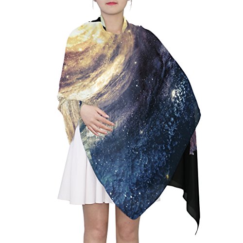 My Daily Cachecol feminino leve e colorido para nebulosa galáxia e telescópio
