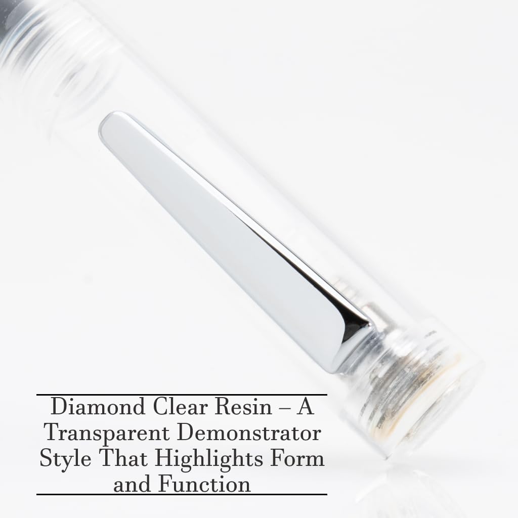 Monteverde MVP Liquid Rollerball Pen Diamond Clear - Medium Point - Compact & Versatile Mini Pocket Pen - Liquid Rollerball Technology - Cartridge & Eyedropper Fill