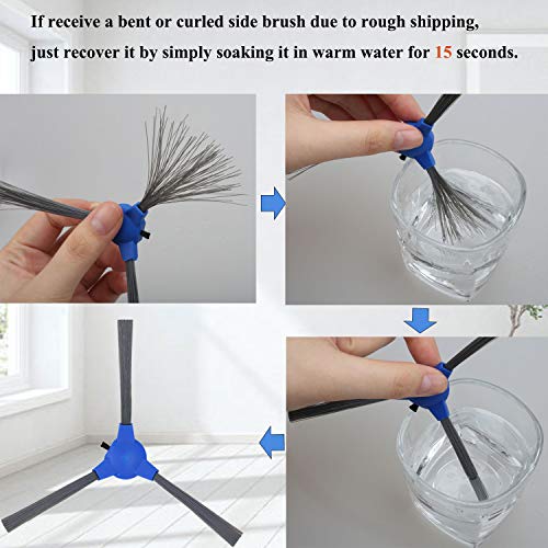 Rongju Replacement Parts For Eufy 11S Max, Accessories Kit For 15C Max, 30C Max, G30, G30 Edge, G30 Hybrid Robotic Vacuum Cleaner, Includes 12 Side Brushes, 6 Filters, 2 Roller Brush, Not For 11S #TOP5