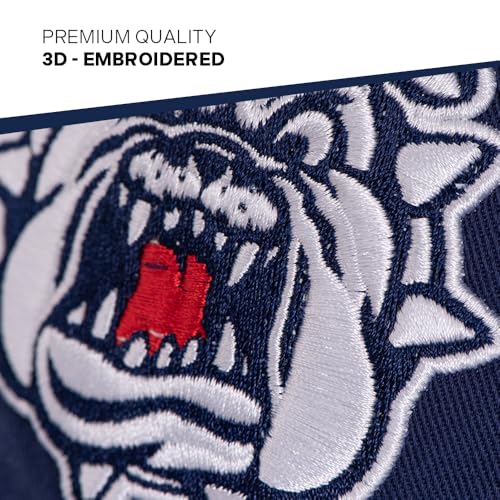Gorra bordada Bulldog con cierre ajustable azul miniatura 3