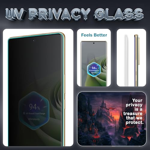 Image of FIRST MART Military-Grade Privacy Tempered Glass for Infinix Note 40 Pro - 9H Hardness, Edge to Edge, Bubble-Free, Anti-Spy, Anti Peeping [1 Pack]